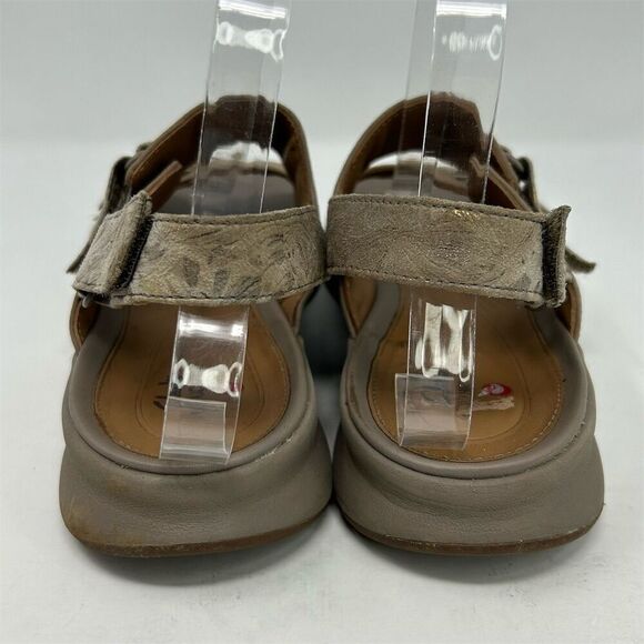 Clarks Unstructured Brown Leather Slingback Sandals Size 9 Casual Comfort - Picture 8 of 13
